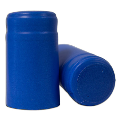 MATTE ROYAL BLUE PVC SHRINK CAPSULES